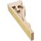Ekena Millwork 2"W x 4"D x 12"H Thin Mayflower Rough Cedar Woodgrain TimberThane Corbel, Primed Tan CORUR02X04X12MAYRCPR - alternate 6